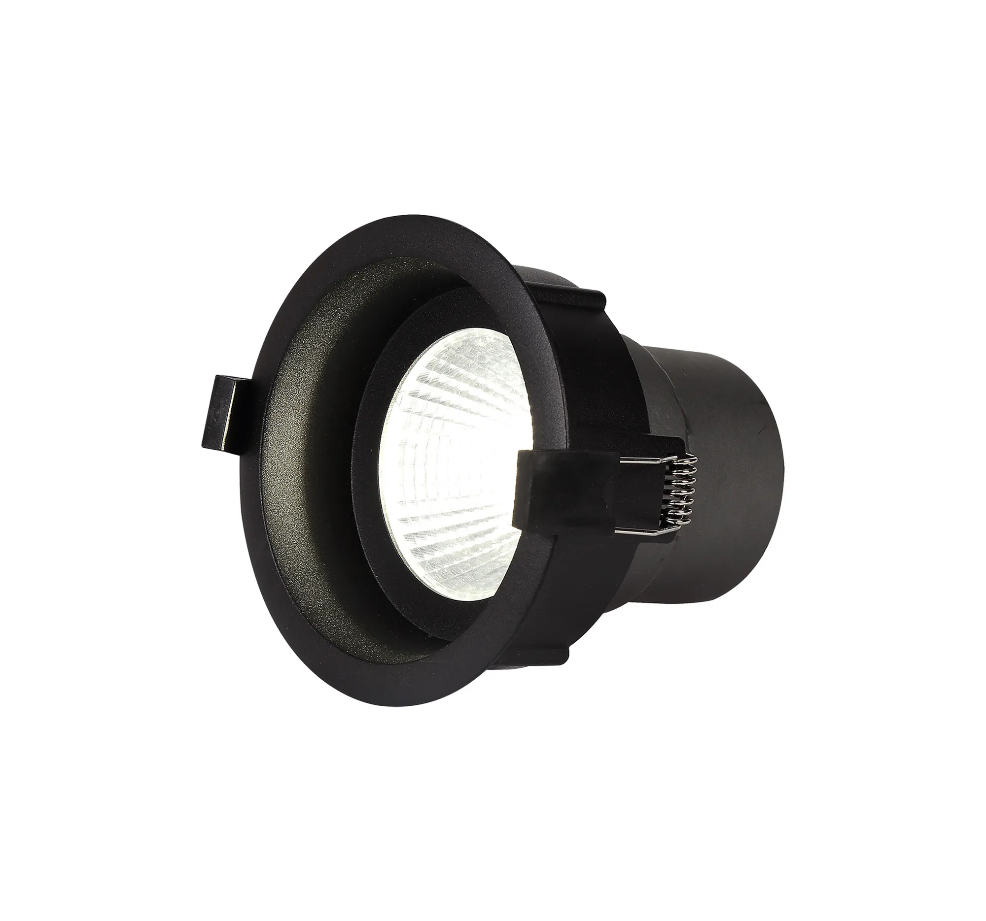 DM201354  Bodar 20, 20W Fixed LED Round Deep Recessed Downlight Matt Black 1560lm 25° 4000K IP20